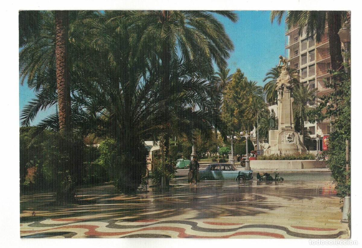 Postales: Postal Alicante Explanada de Espa&ntilde;a Monumento a Canalejas mosaico palmeras a&ntilde;os 70‑80 circulada