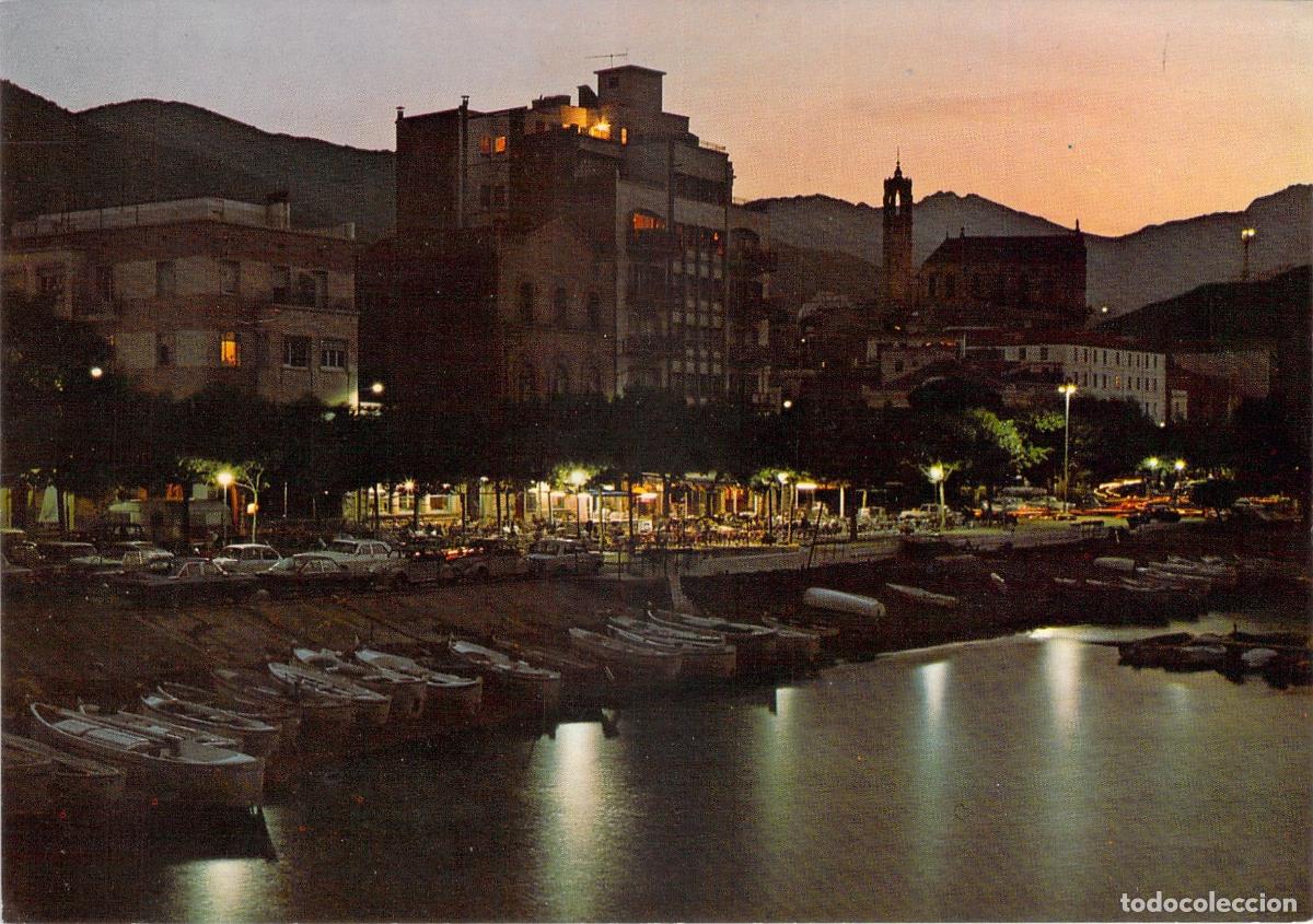 Postales: Postal de Portbou Costa Brava vista nocturna