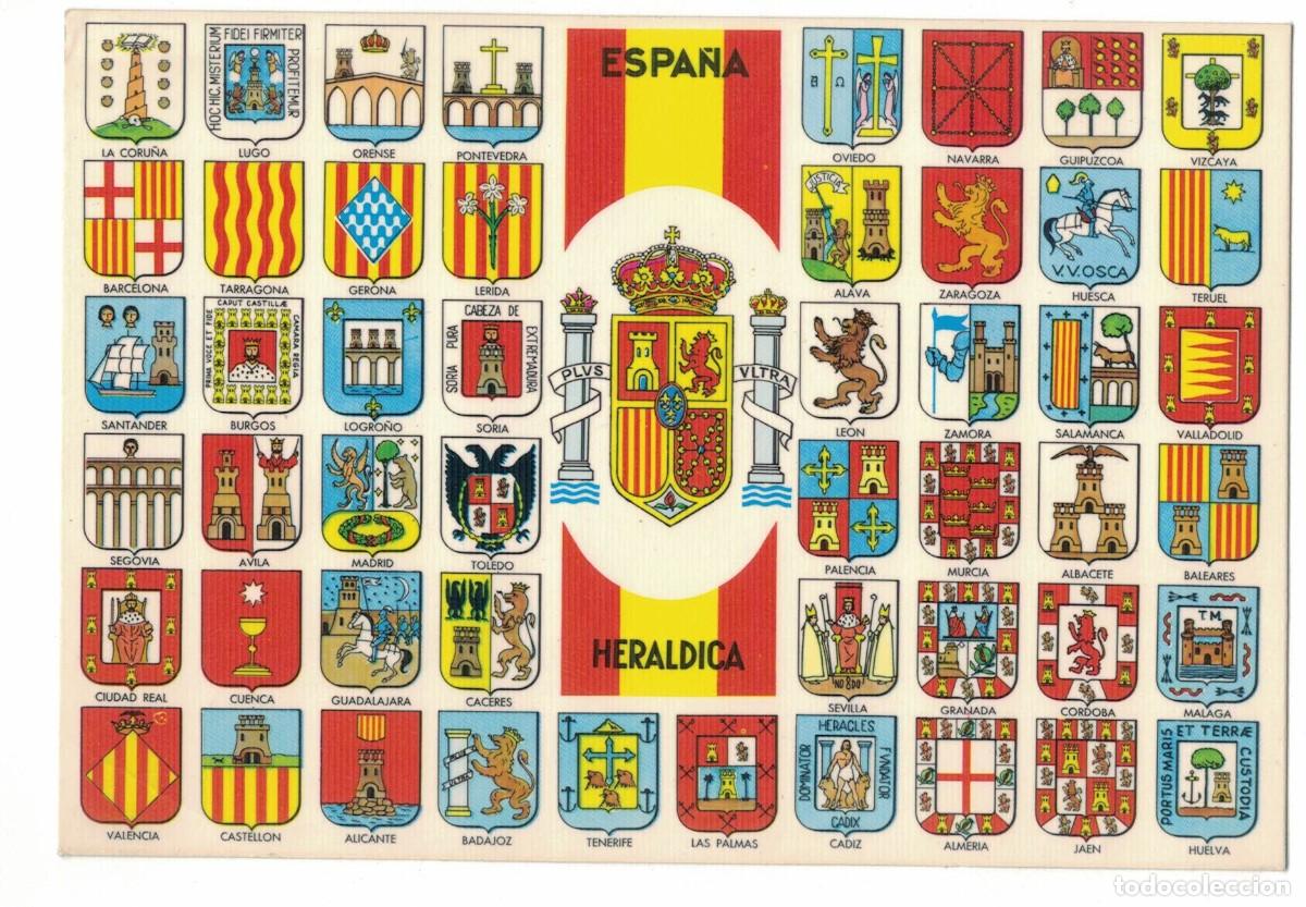 Postales: Postal Espa&ntilde;a Her&aacute;ldica escudos provinciales