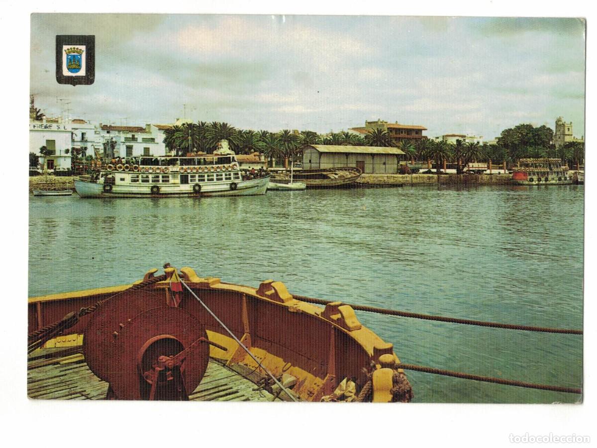 Postales: Postal El Puerto de Santa Mar&iacute;a C&aacute;diz muelle y embarcaciones