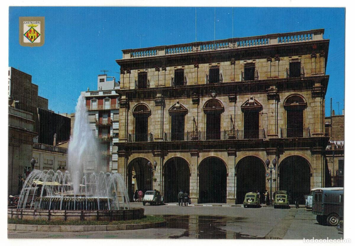 Postales: Postal Castell&oacute;n de la Plana Plaza Mayor y Ayuntamiento