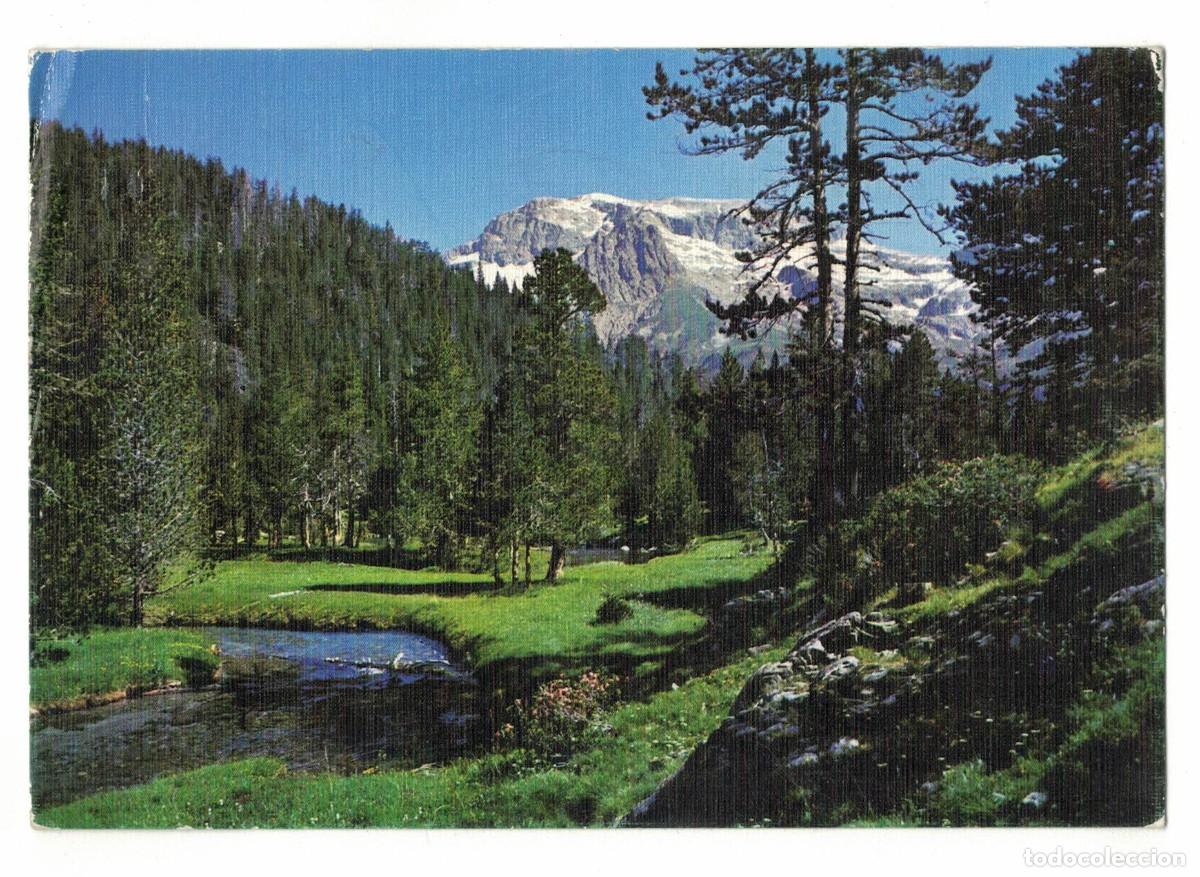 Postales: Postal Benasque Huesca Pirineos valle y monta&ntilde;a