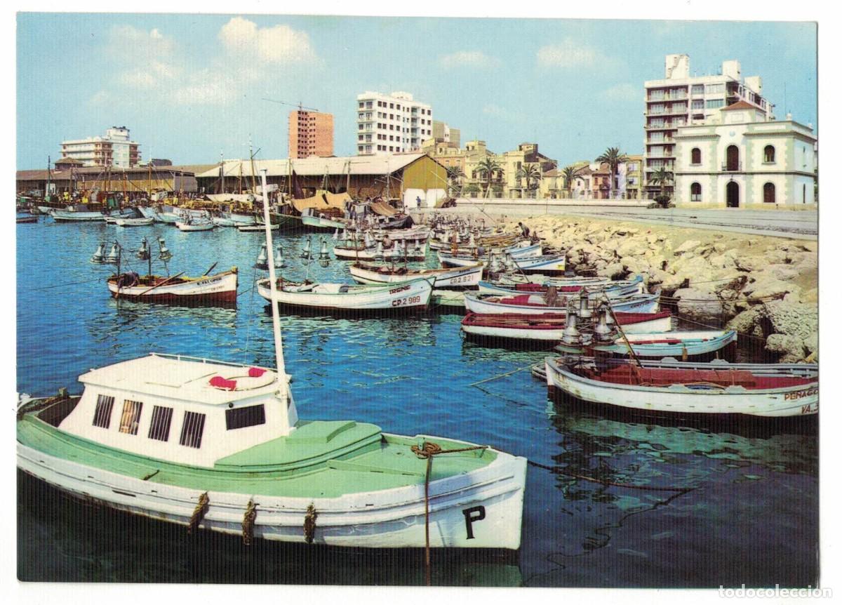 Postales: Postal Castell&oacute;n de la Plana puerto y barcas de pesca