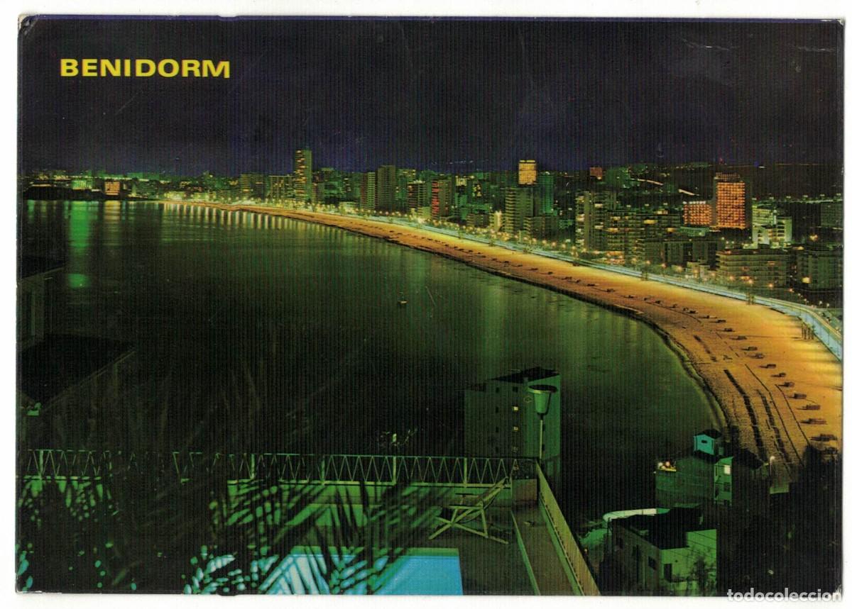 Postales: Postal Benidorm Alicante vista nocturna Playa de Levante