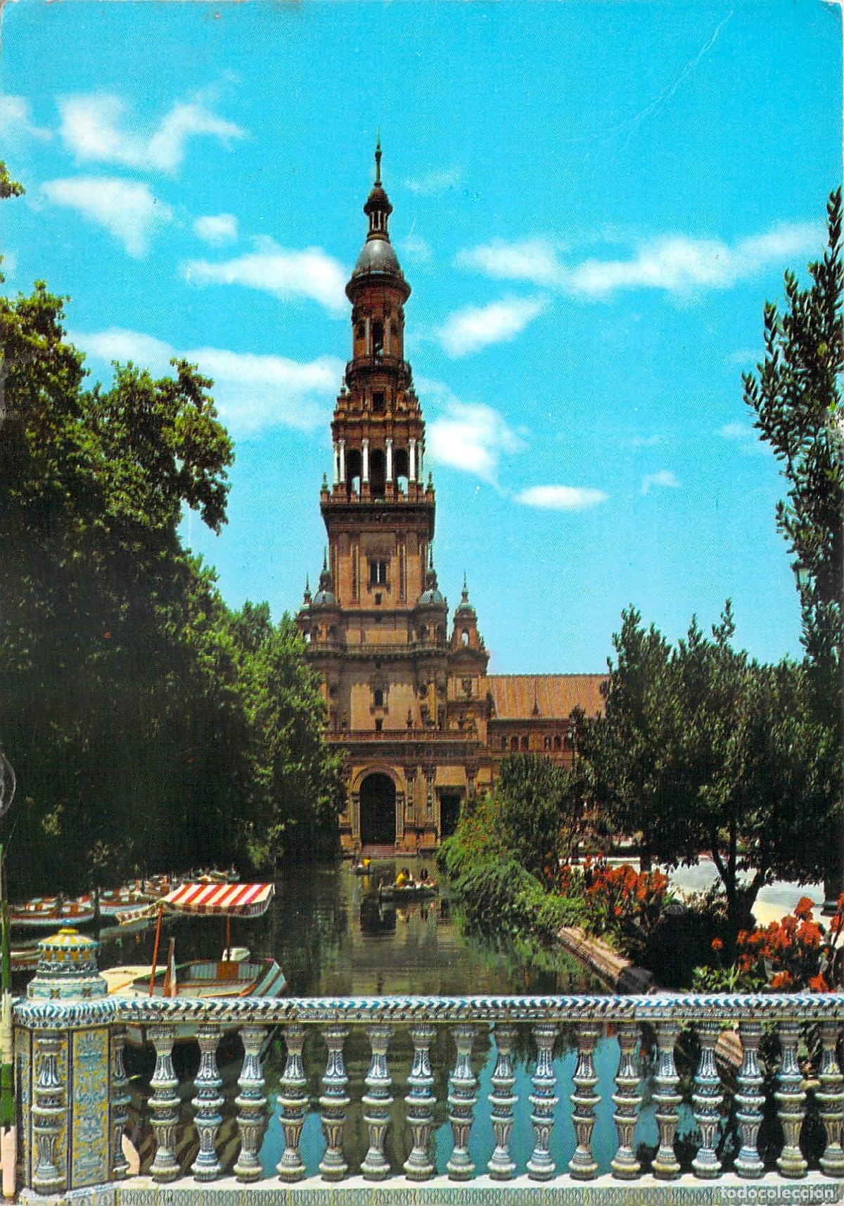 Postales: Postal de la Plaza de Espa&ntilde;a en Sevilla - Foto 1