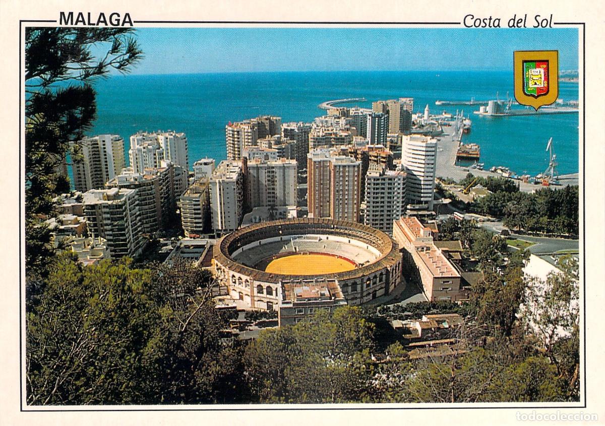 Postales: Postal de la Plaza de Toros La Malagueta en M&aacute;laga