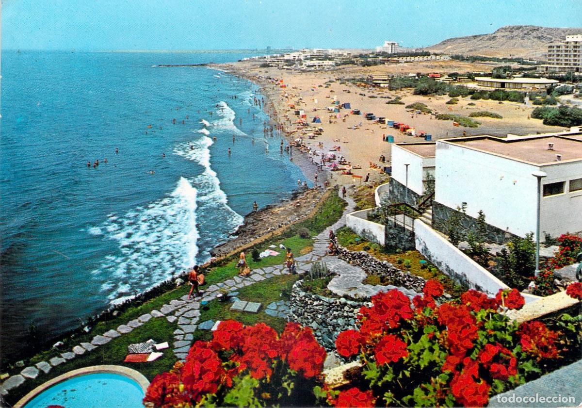Postales: Postal de la playa de San Agust&iacute;n en Gran Canaria