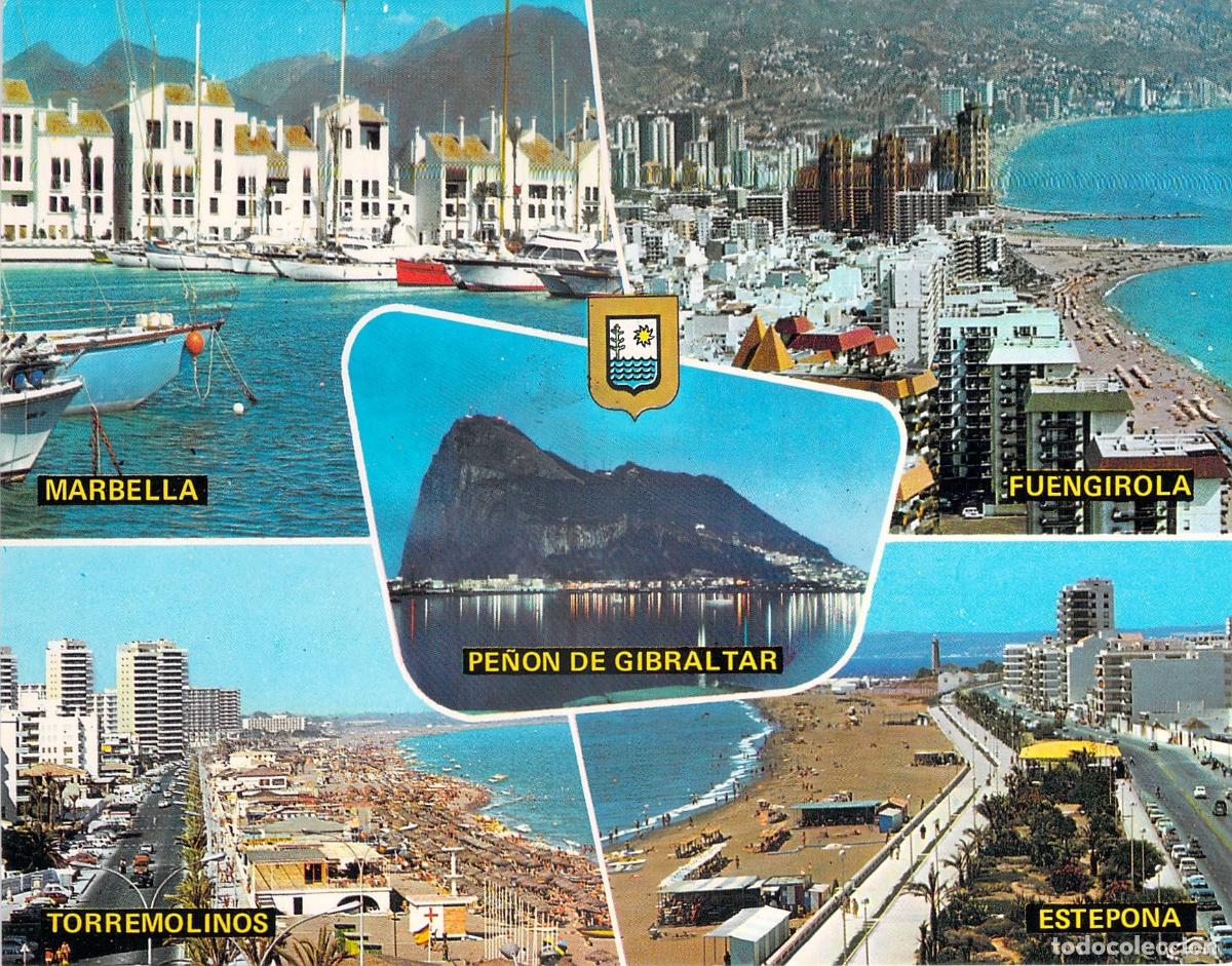 Postales: Postal de la Costa del Sol con vistas de M&aacute;laga