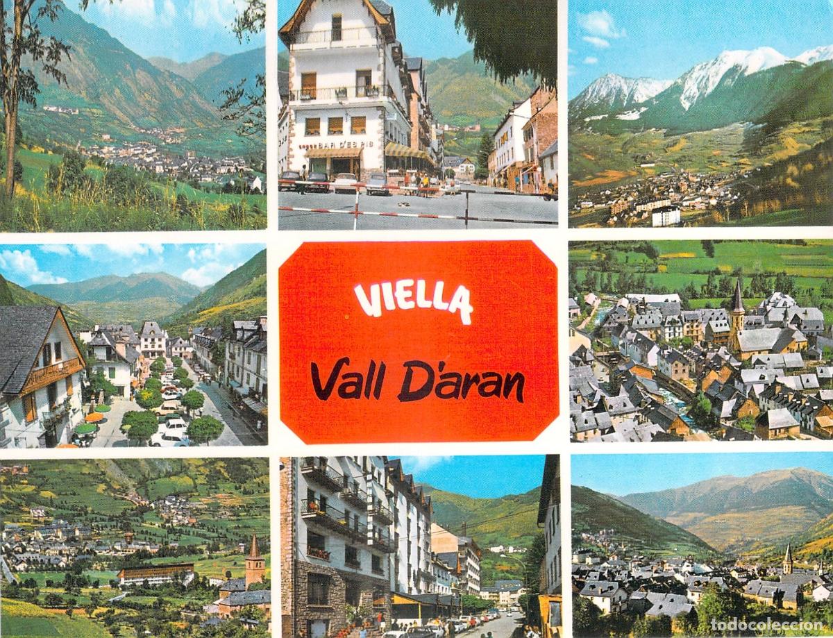 Postales: Postal de Vielha en el Valle de Aran, vistas panor&aacute;micas de monta&ntilde;a