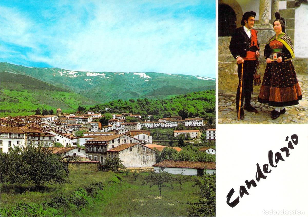 Postales: Postal de Candelario: Vista General y Trajes T&iacute;picos