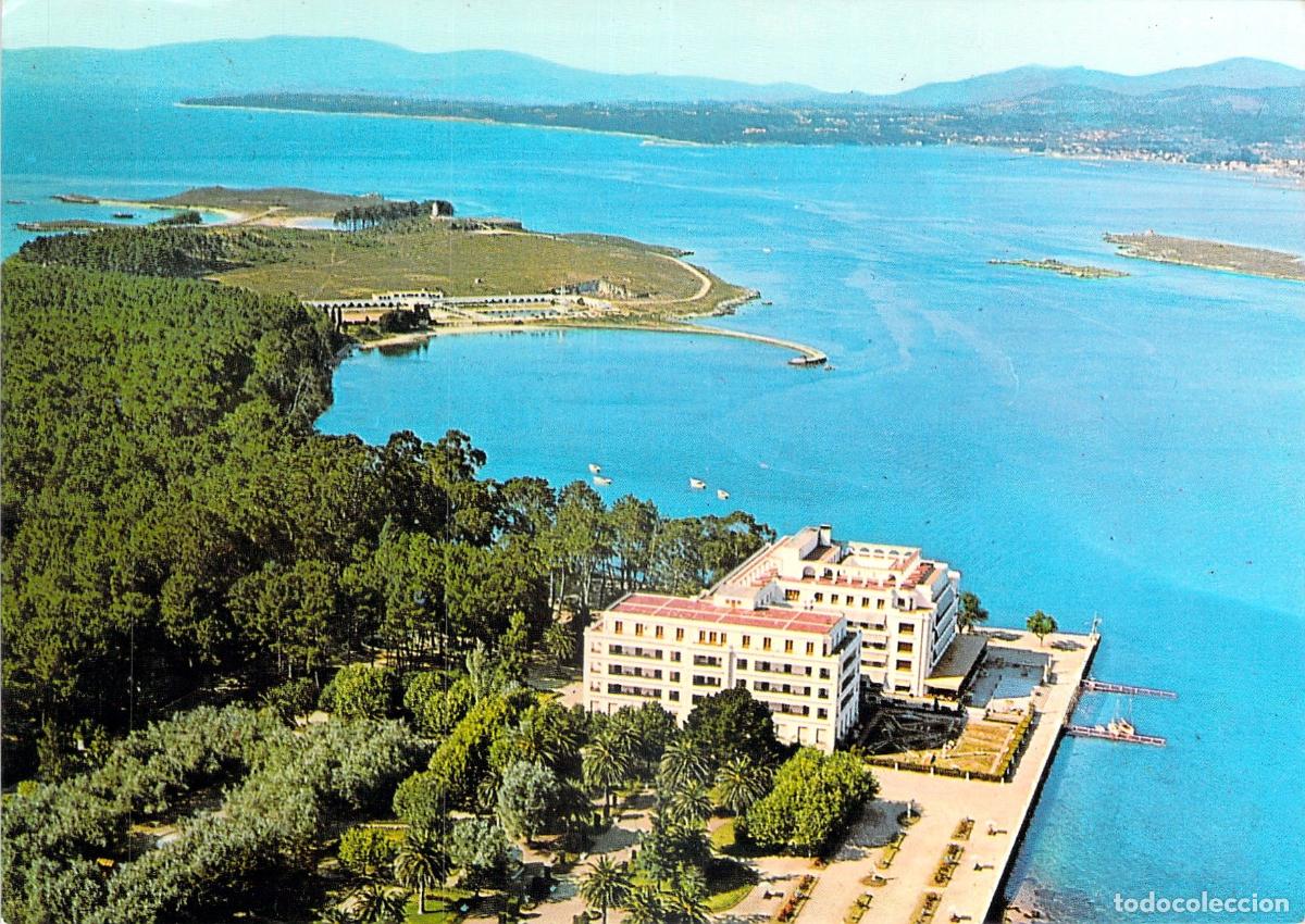 Postales: Postal de La Toja, Pontevedra - Vista a&eacute;rea del complejo hotelero