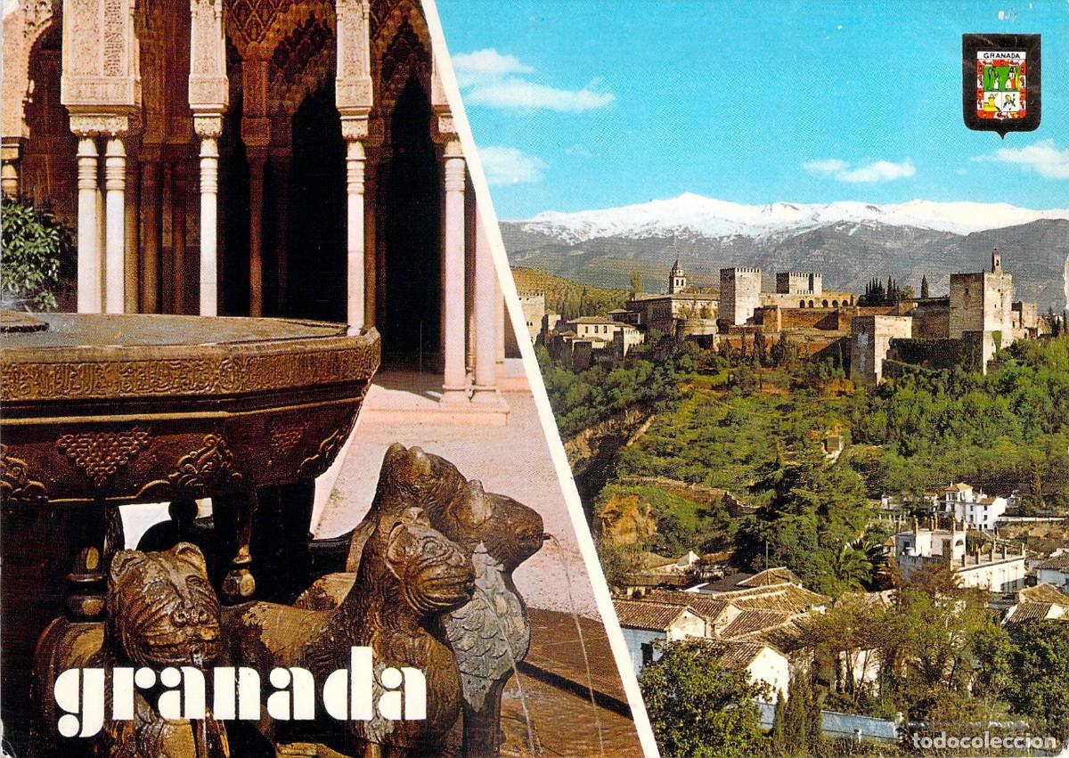 Postales: Postal de la Alhambra y Generalife en Granada