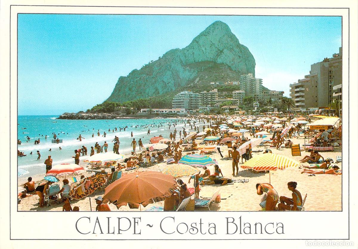 Postales: Postal de la Playa de Levante en Calpe, Alicante