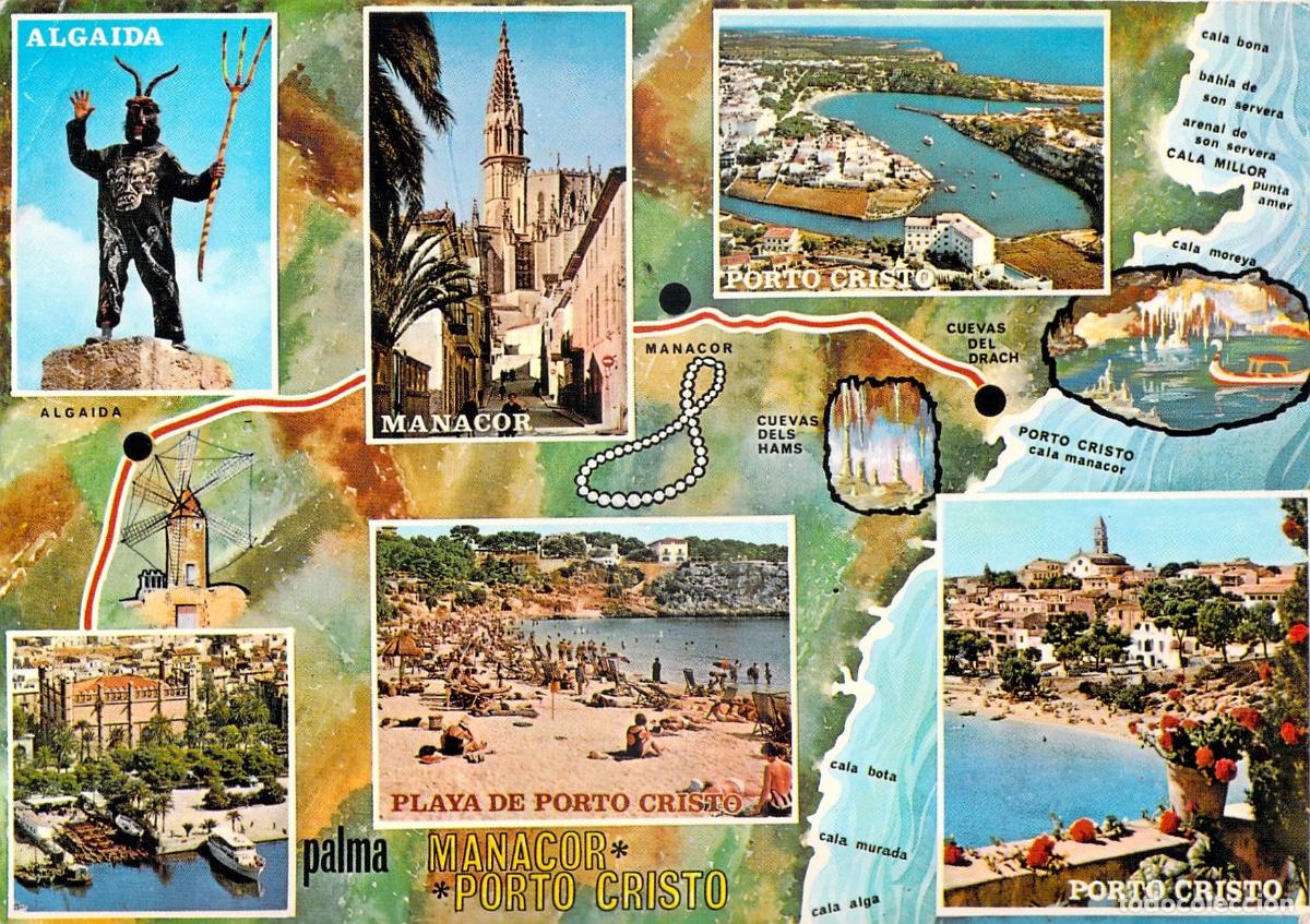 Postales: Postal de Mallorca, Manacor y Porto Cristo, Espa&ntilde;a