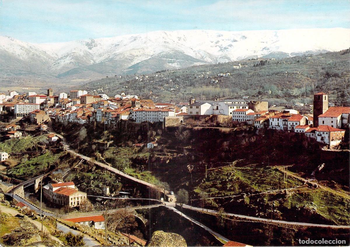 Postales: Postal de Bejar con vistas a las monta&ntilde;as y edificios