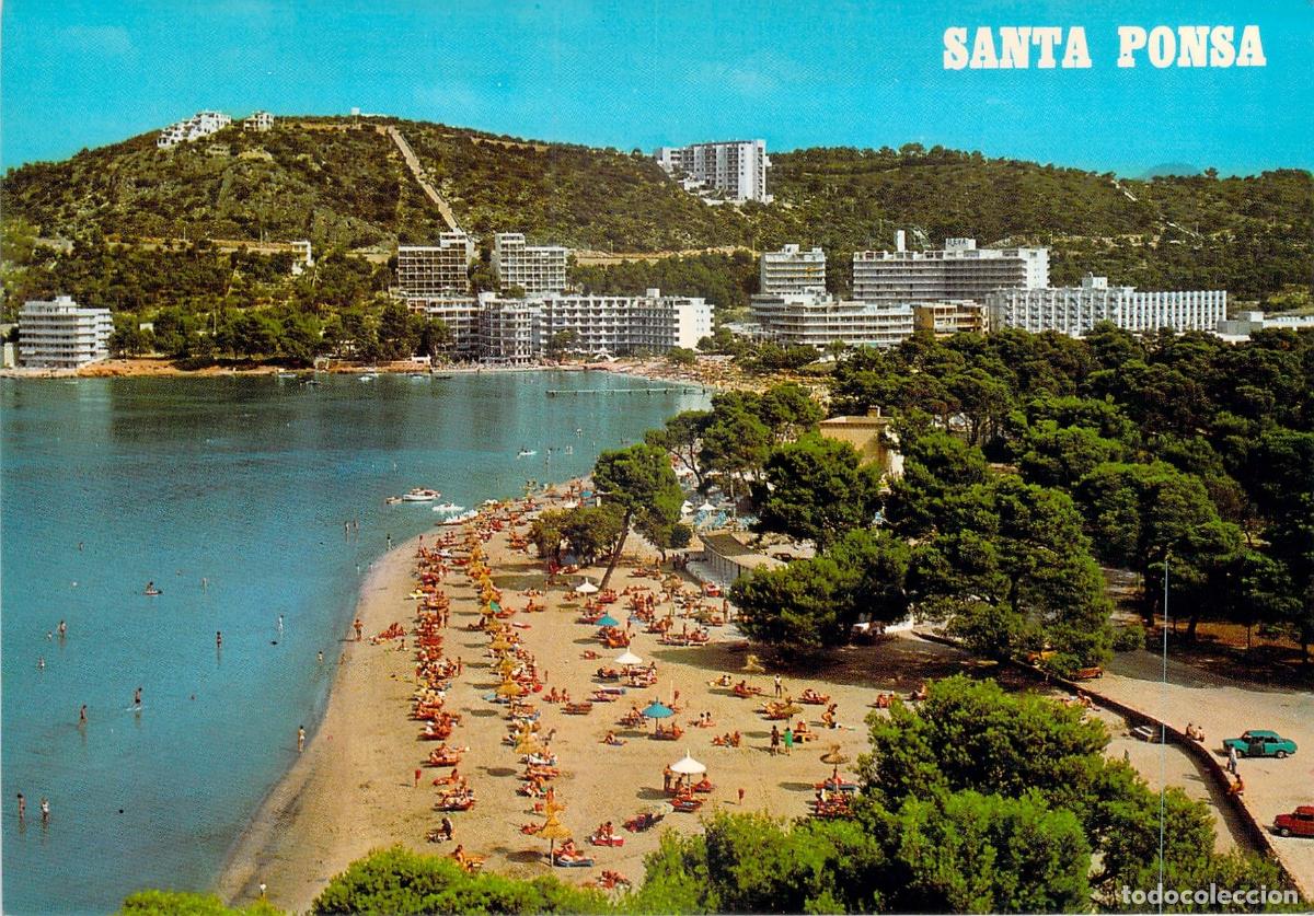 Postales: Postal de la Playa de Santa Ponsa en Mallorca, Islas Baleares