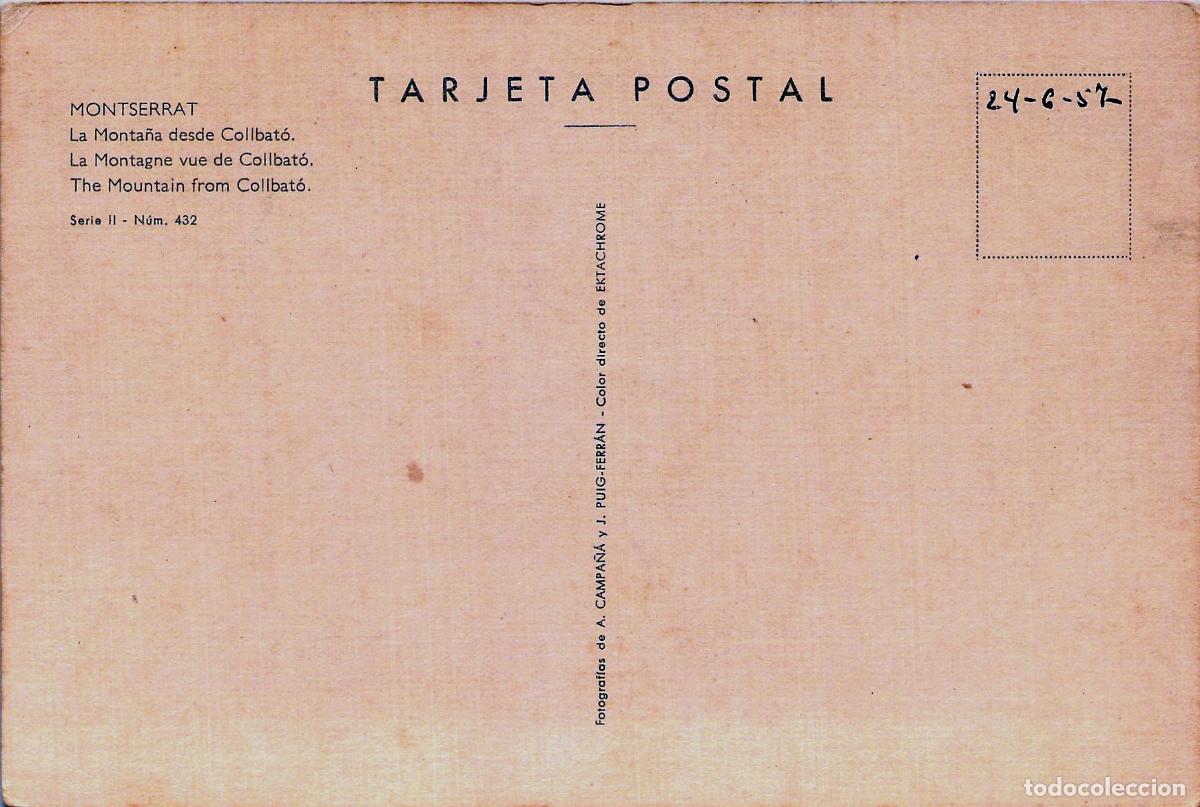 Postales: Postal de la Monta&ntilde;a de Montserrat desde Collbat&oacute; - Foto 2