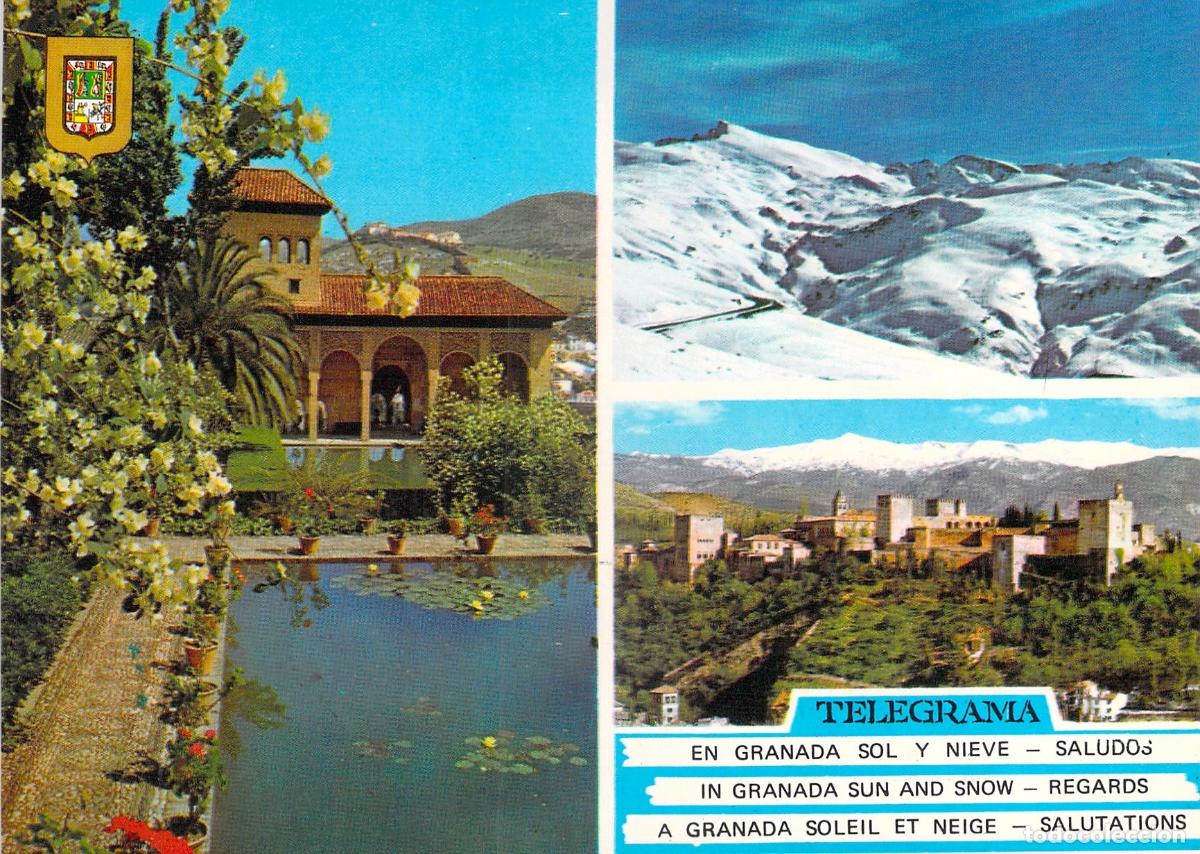 Postales: Postal de Granada con Vistas a la Alhambra y Sierra Nevada