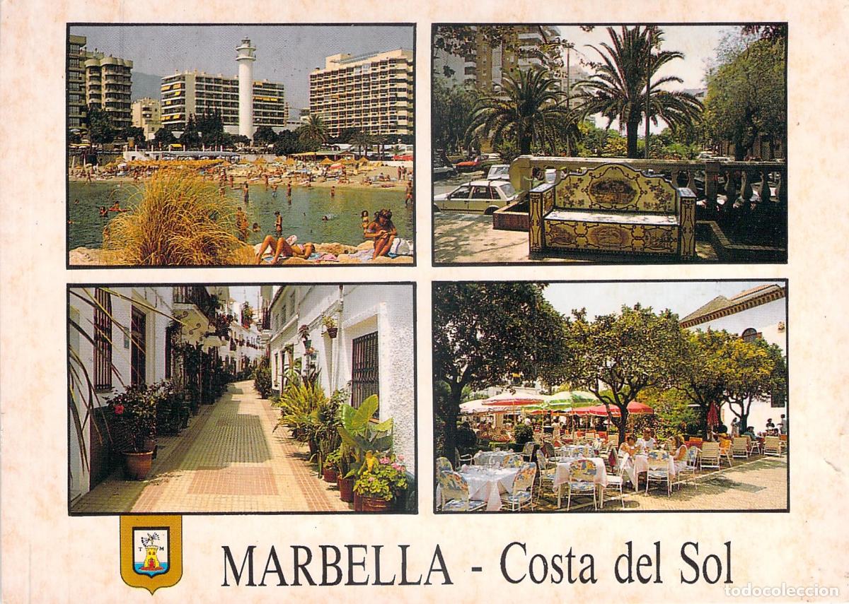 Postales: Postal de Marbella Costa del Sol con diversos aspectos - Foto 1