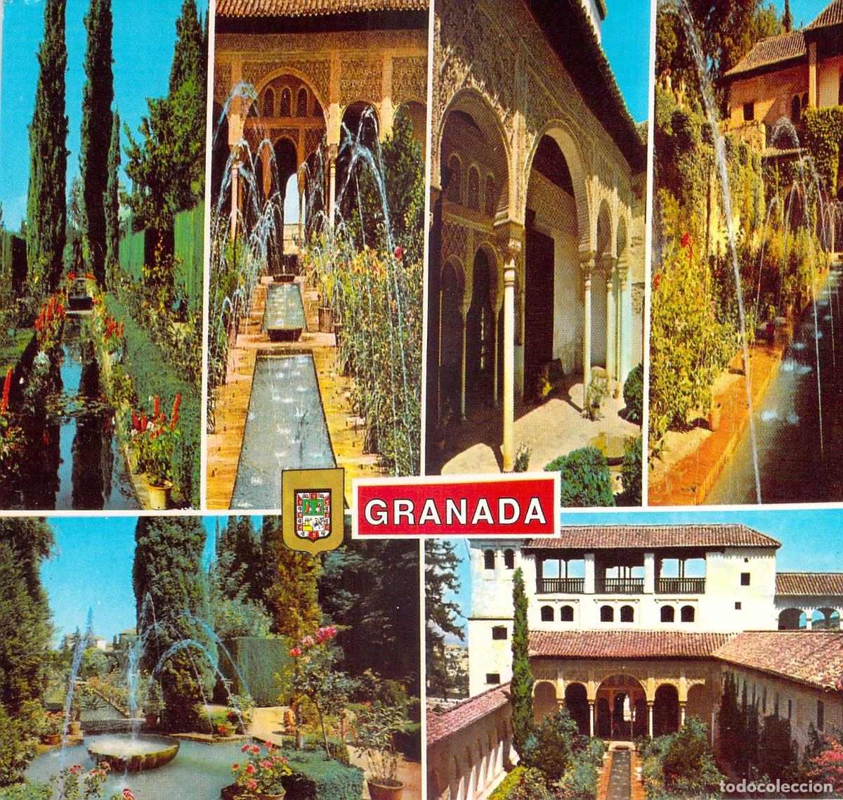 Postales: Postal del Generalife en Granada, jardines y patios - Foto 1