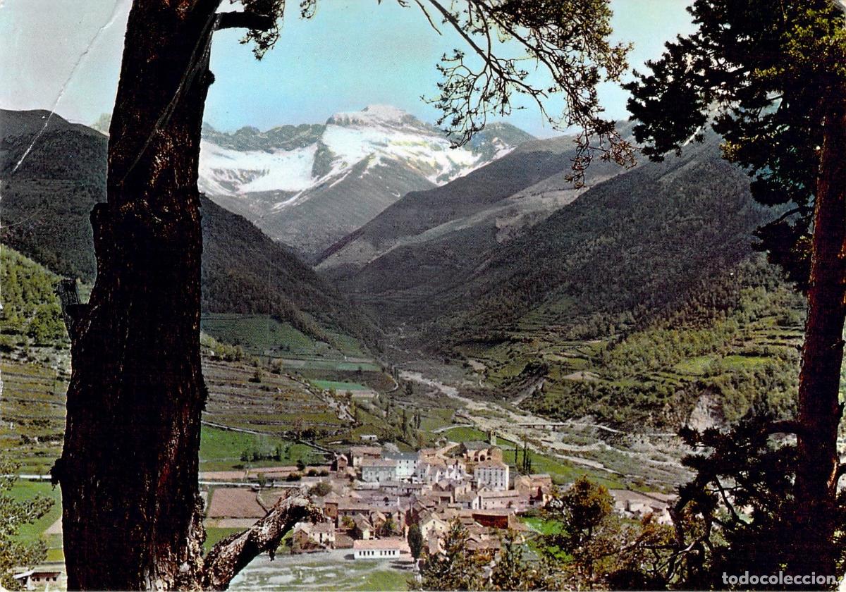 Postales: Postal de Linas de Broto y Macizo de Tendenera en el Pirineo Aragon&eacute;s