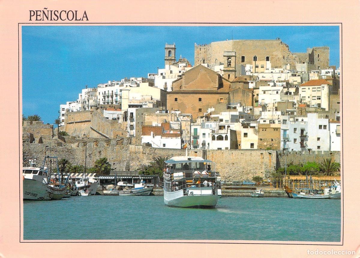 Postales: Postal de Pe&ntilde;&iacute;scola vista parcial y puerto Costa del Azahar
