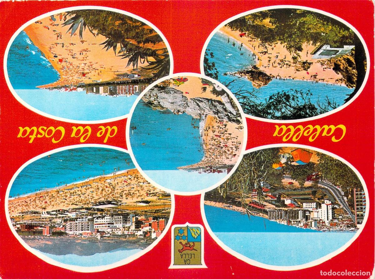 Postales: Postal de Calella de Mar con vistas de playa y costa