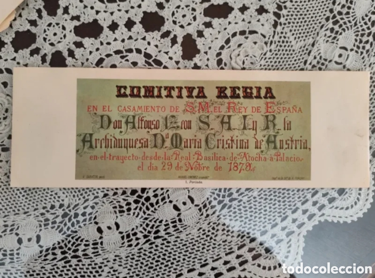 Postales: Comitiva Regia Boda Alfonso XII y Mar&iacute;a Cristina