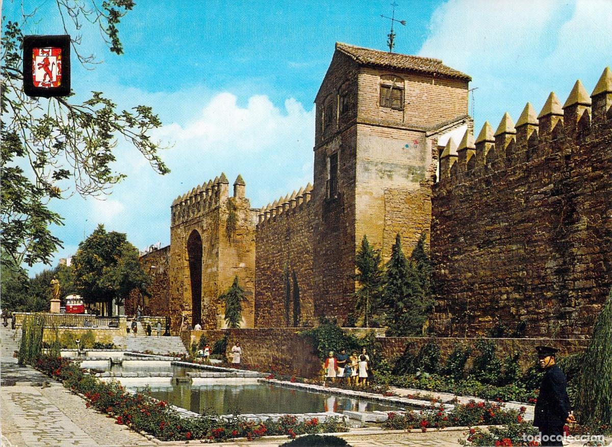 Postales: Postal de la Puerta de Almod&oacute;var y sus jardines en C&oacute;rdoba