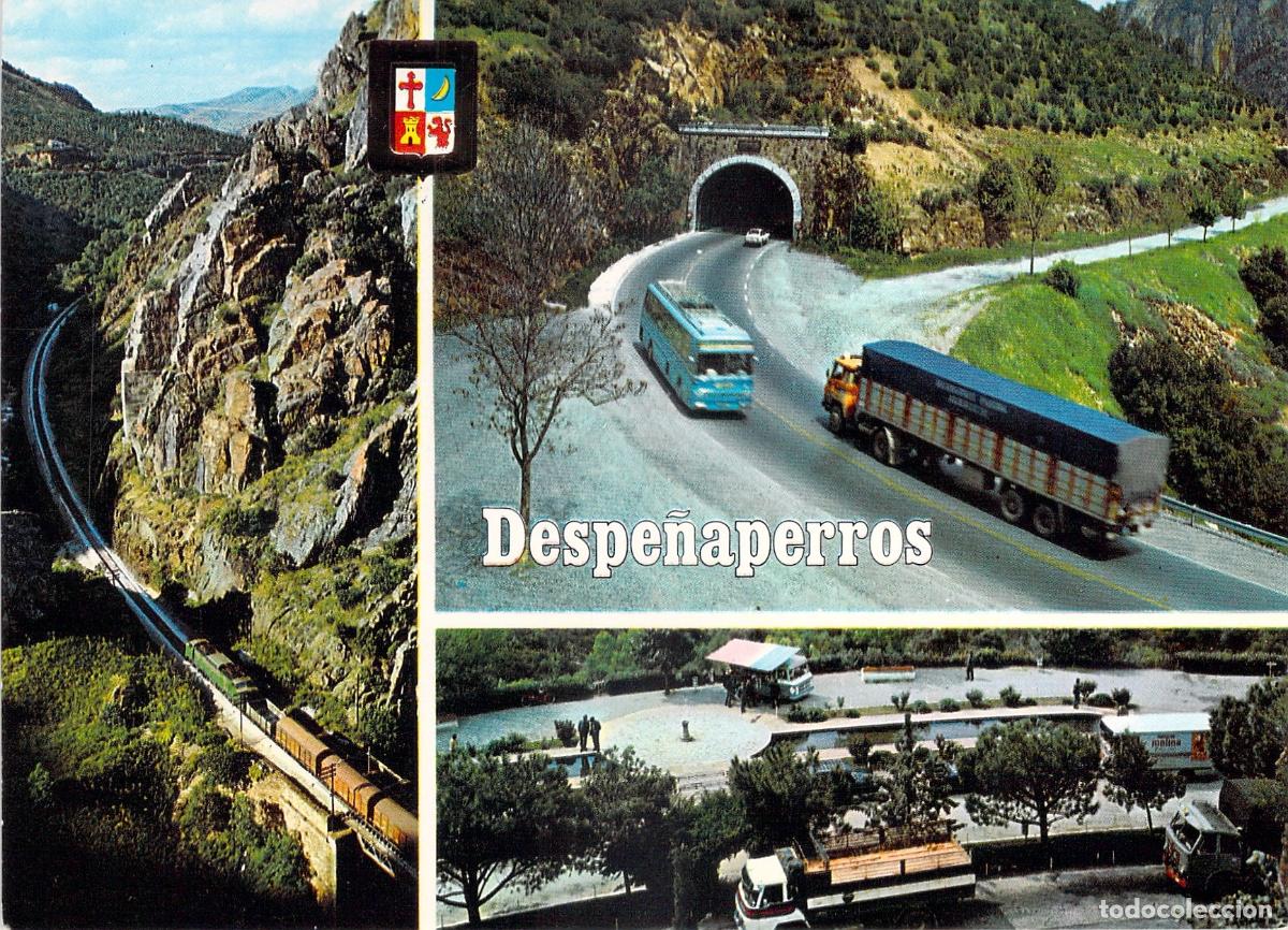 Postales: Postal de Despe&ntilde;aperros T&uacute;nel Puerta Sur Sierra Morena Ja&eacute;n