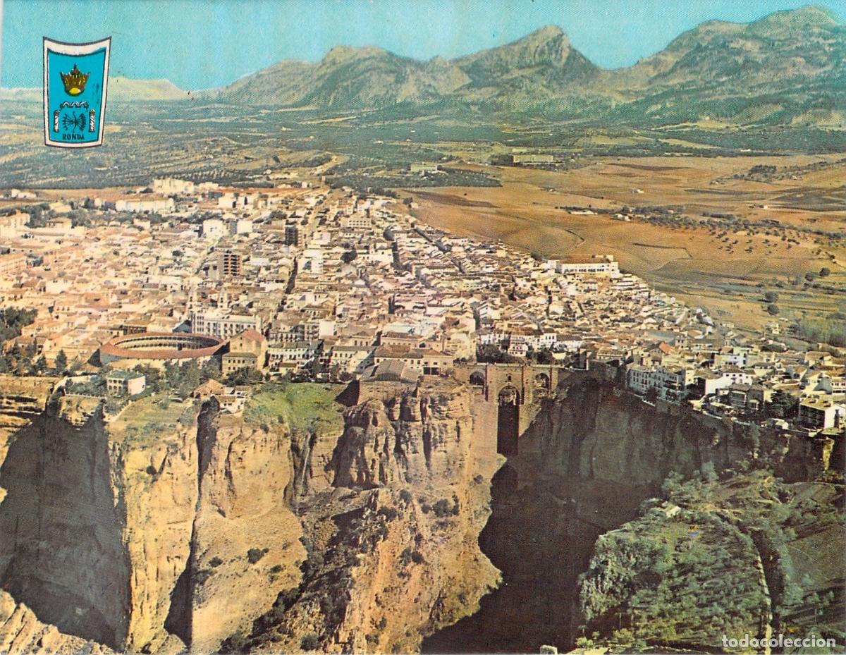 Postales: Postal de Ronda: Vista parcial del Tajo y su entorno