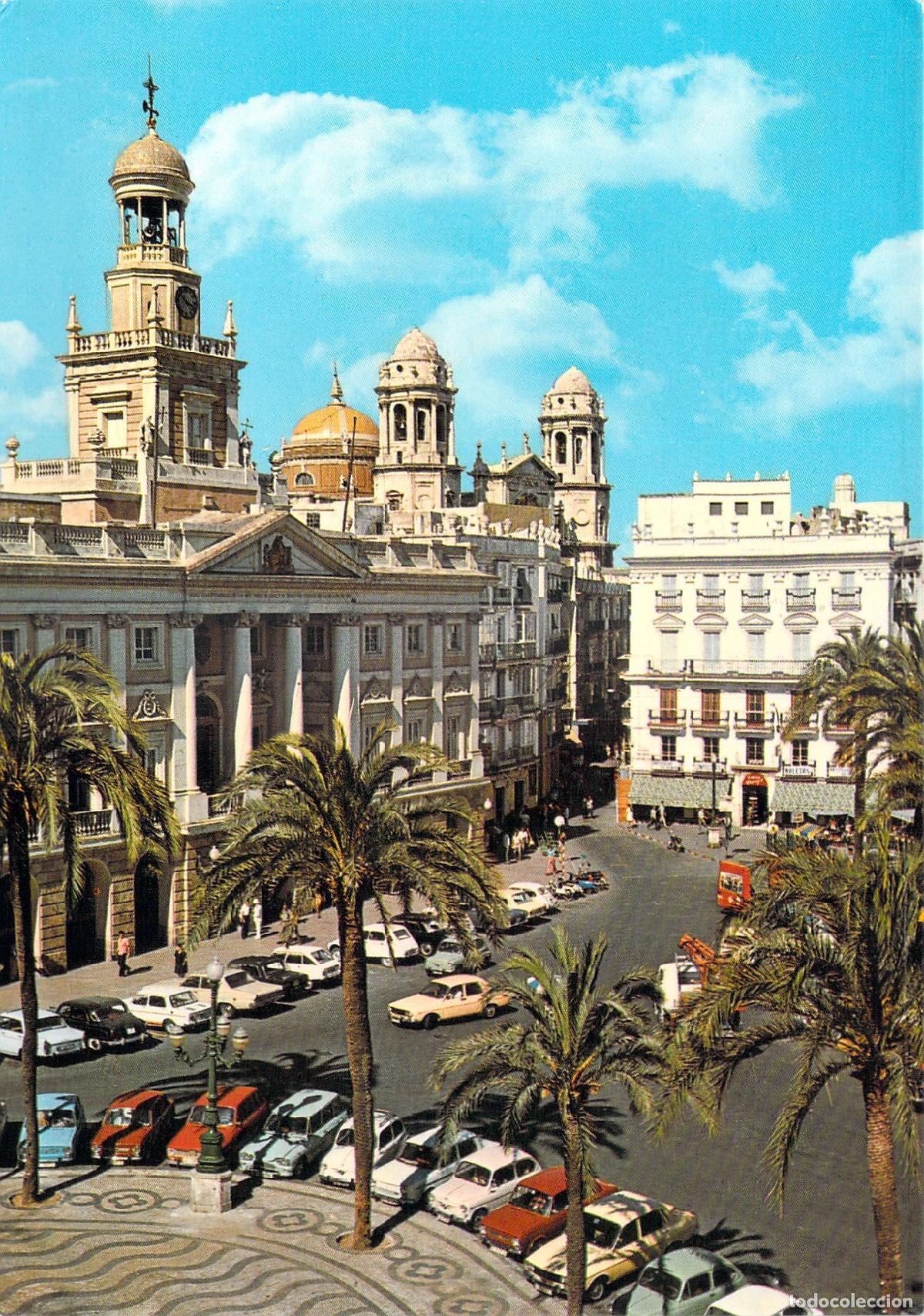 Postales: Postal de la Plaza de San Juan de Dios en C&aacute;diz