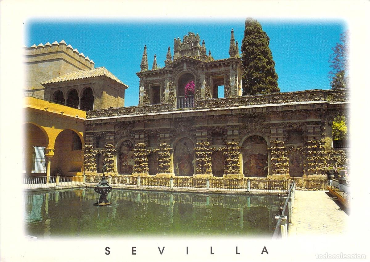 Postales: Postal de Sevilla, El Alc&aacute;zar y el Jard&iacute;n del Estanque