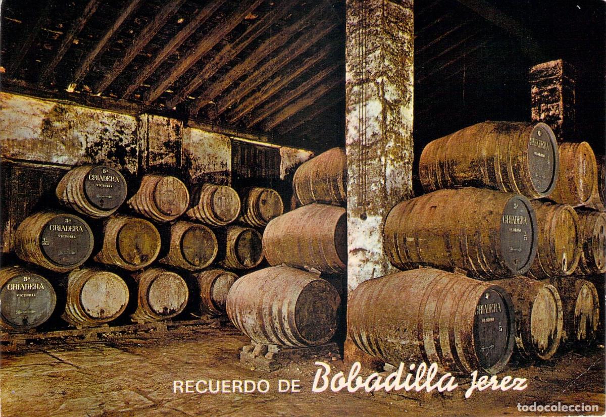 Postales: Postal de Bodega del Potro con Toneles de Vino en Jerez