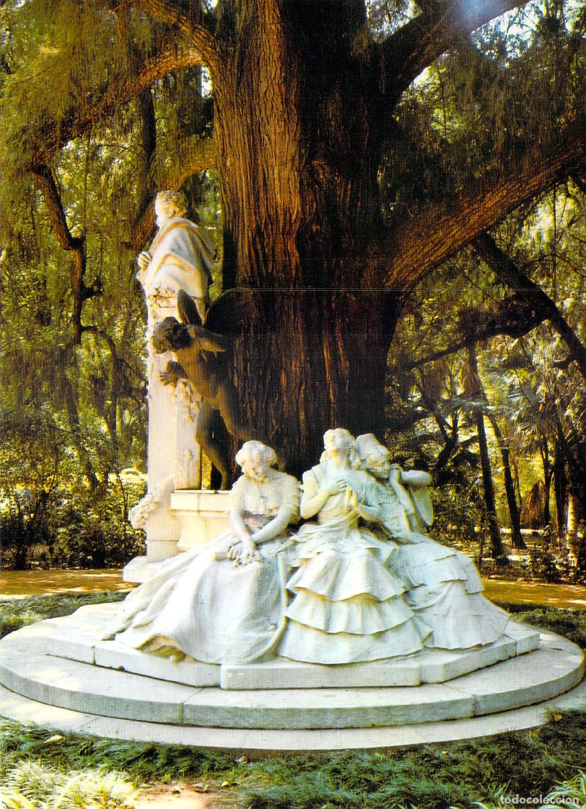 Postales: Postal de Sevilla, Monumento a B&eacute;cquer en el Parque de Mar&iacute;a Luisa