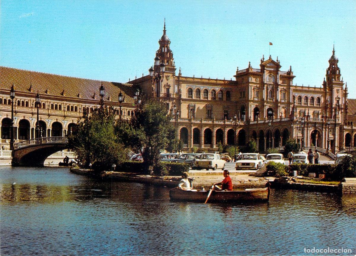 Postales: Postal de la Plaza de Espa&ntilde;a en Sevilla, Andaluc&iacute;a