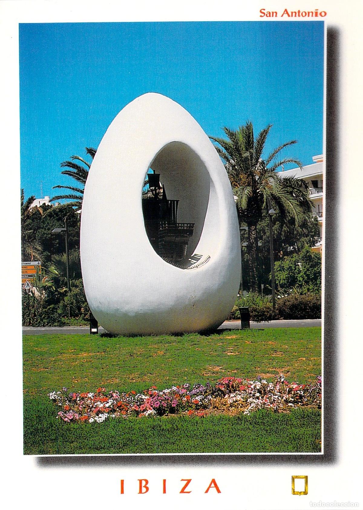 Postales: Postal del Monumento Huevo de Col&oacute;n en San Antonio, Ibiza