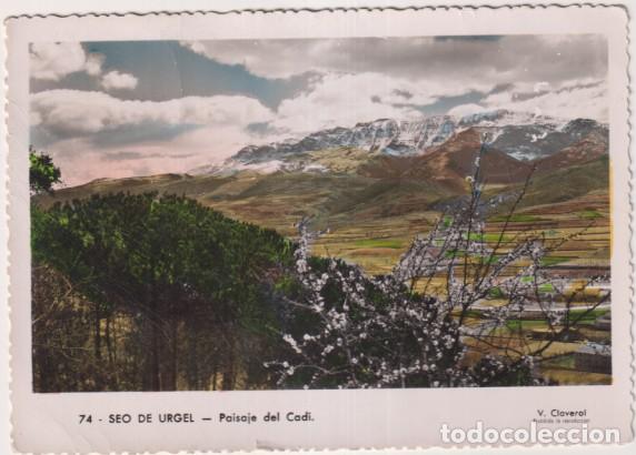 Postales: 74 - Seo de Urgel. Paisaje del Cadi. V. Claverol. Franqueado y fechado dorso: Seo de Urgel 19-7-1956