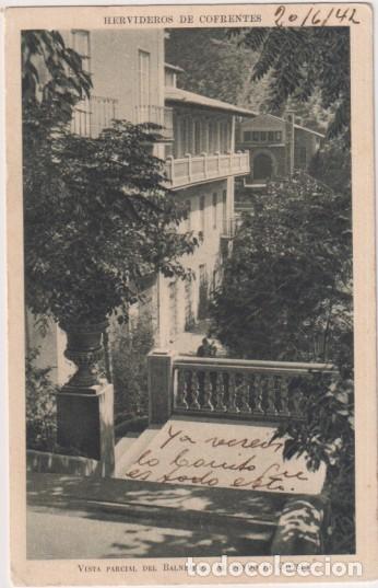Postales: Hervideros de Corrientes. Vista parcial del Balneario. Al fondo la Capilla. Franqueado y fechado el