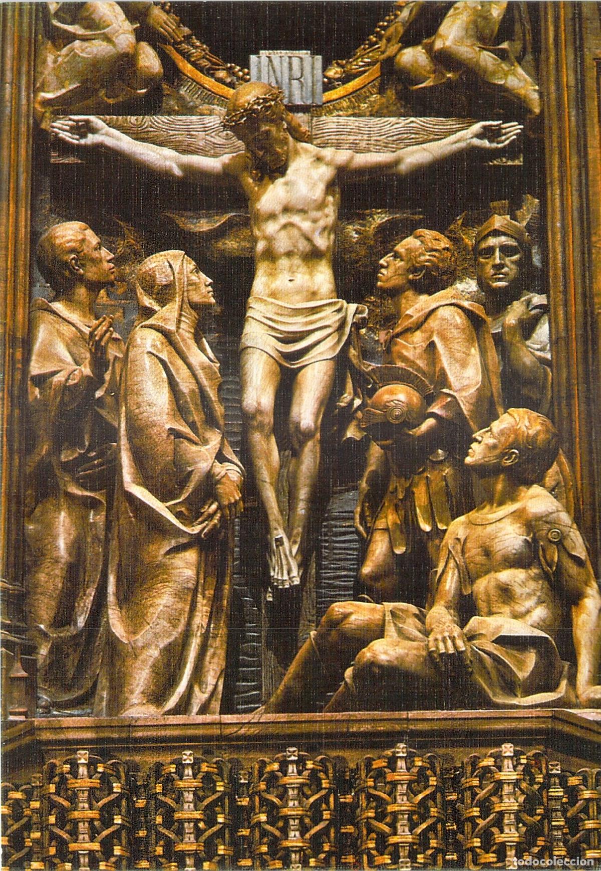 Postales: Postal del Retablo de la Crucifixi&oacute;n en el Santuario de Torreciudad