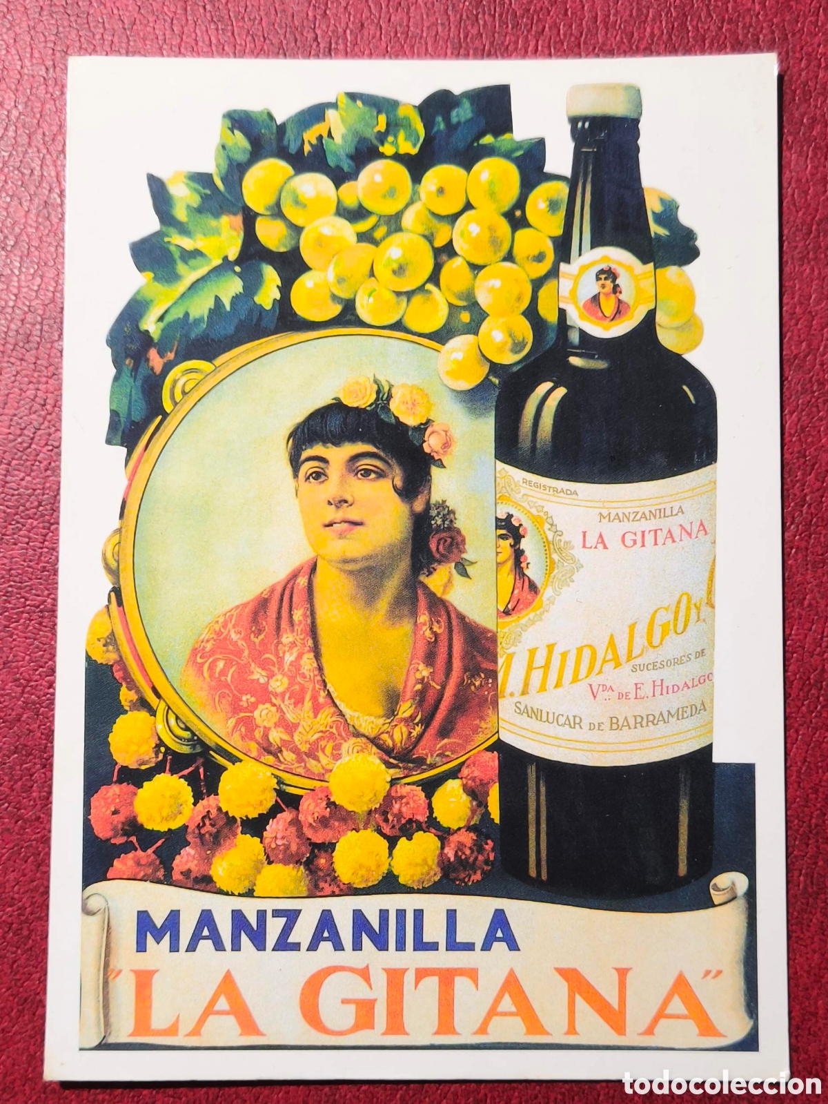 Postales: Reproducci&oacute;n publicitaria. Manzanilla &rdquo;La gitana&rdquo;
