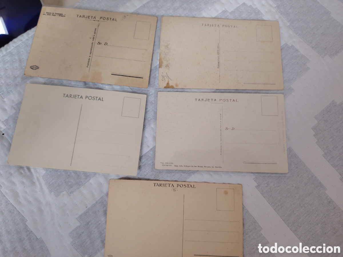Postales: 5 postales de Franco. Todas sin circular - Foto 7