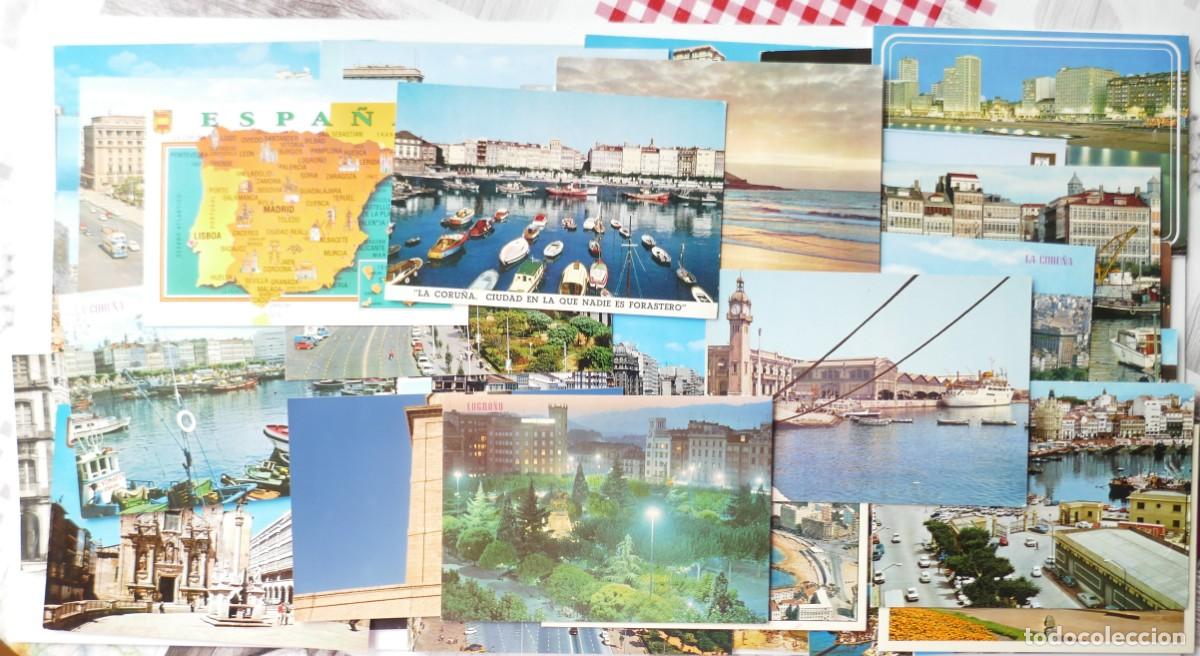 Postales: LOTE DE 52 POSTALES DE LAS QUE 49 SON DE LA CORU&Ntilde;A. ALGUNAS ESCRITAS, Y ALGUNA REPETIDA