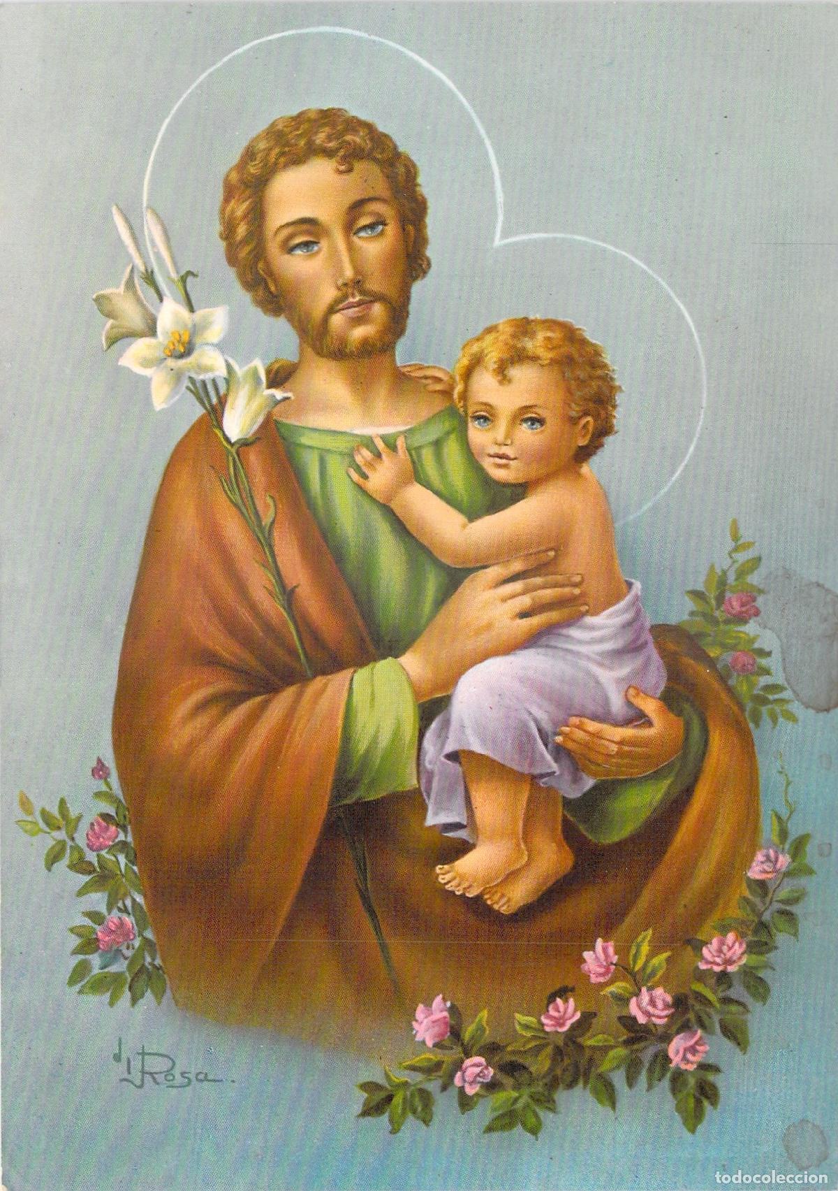 Postales: Postal de San Jos&eacute; con el Ni&ntilde;o Jes&uacute;s