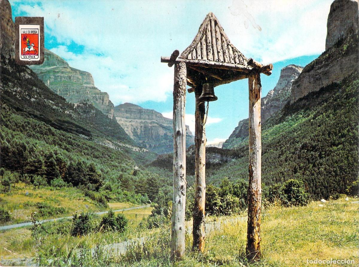 Postales: Postal del Parque Nacional de Ordesa con la Campana del Refugio