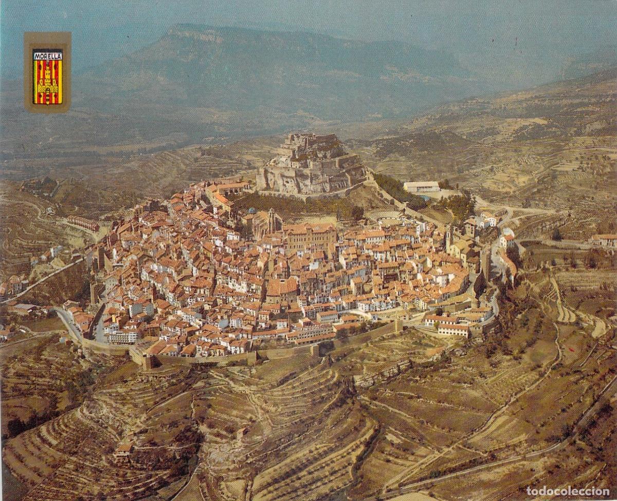 Postales: Postal de Morella vista a&eacute;rea panor&aacute;mica