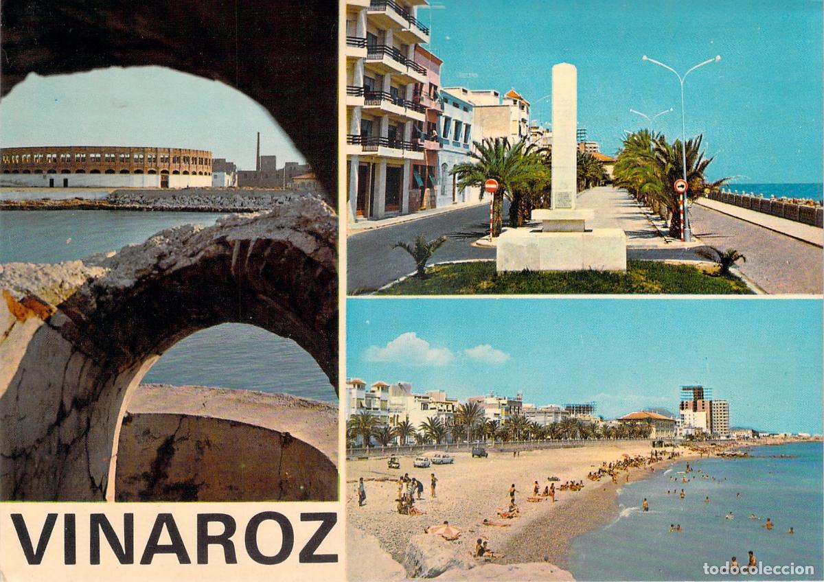 Postales: Postal de Vinaroz con Vistas de la Playa y Plaza de Toros