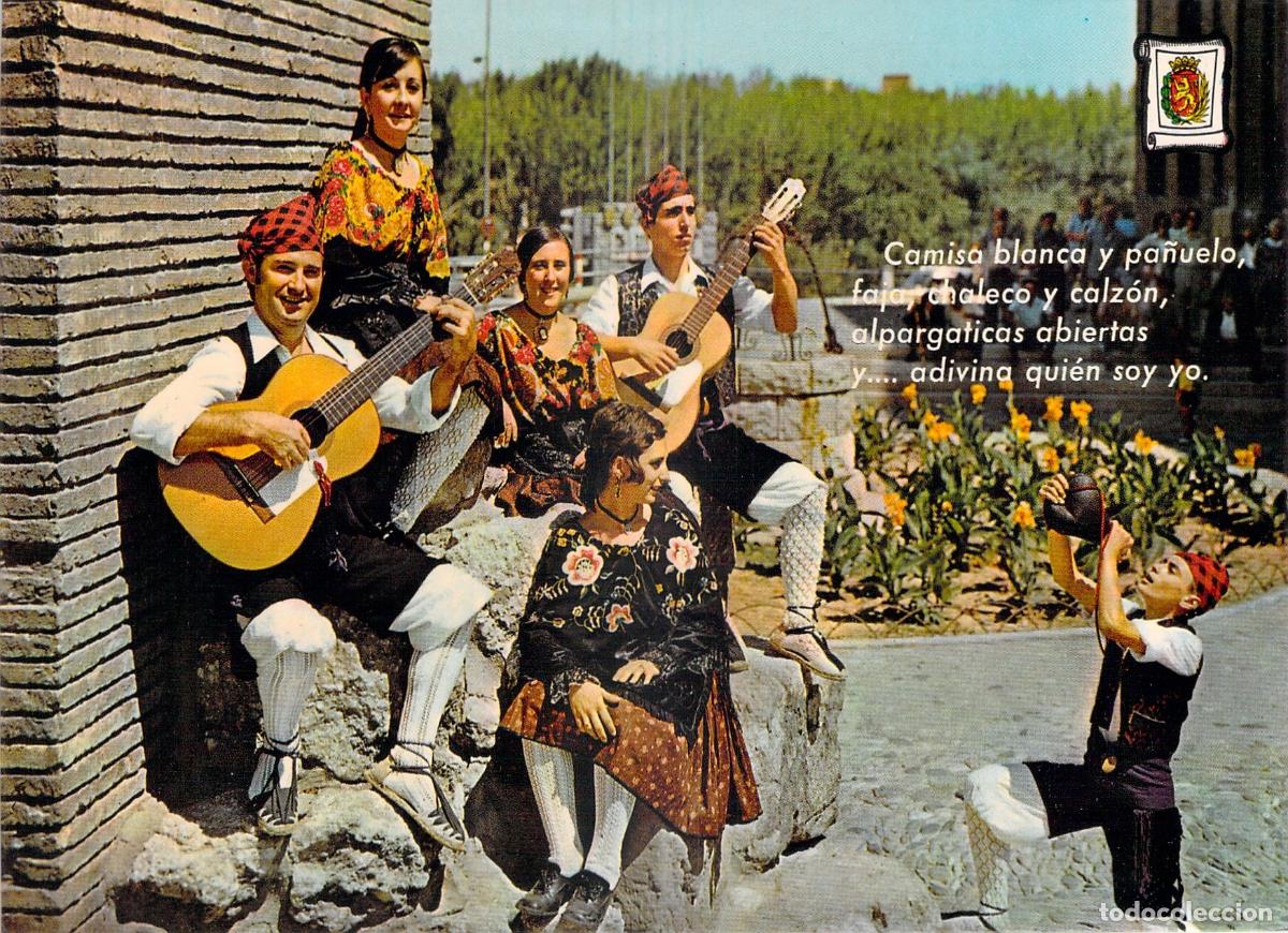 Postales: Postal de grupo de Jota aragonesa con trajes tradicionales