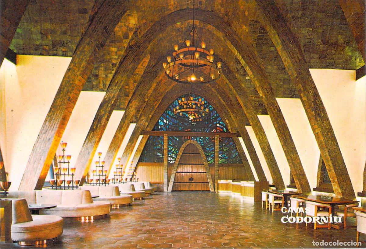Postales: Postal de la Sala de recepci&oacute;n Puig i Cadafalch en Cavas Codorniu