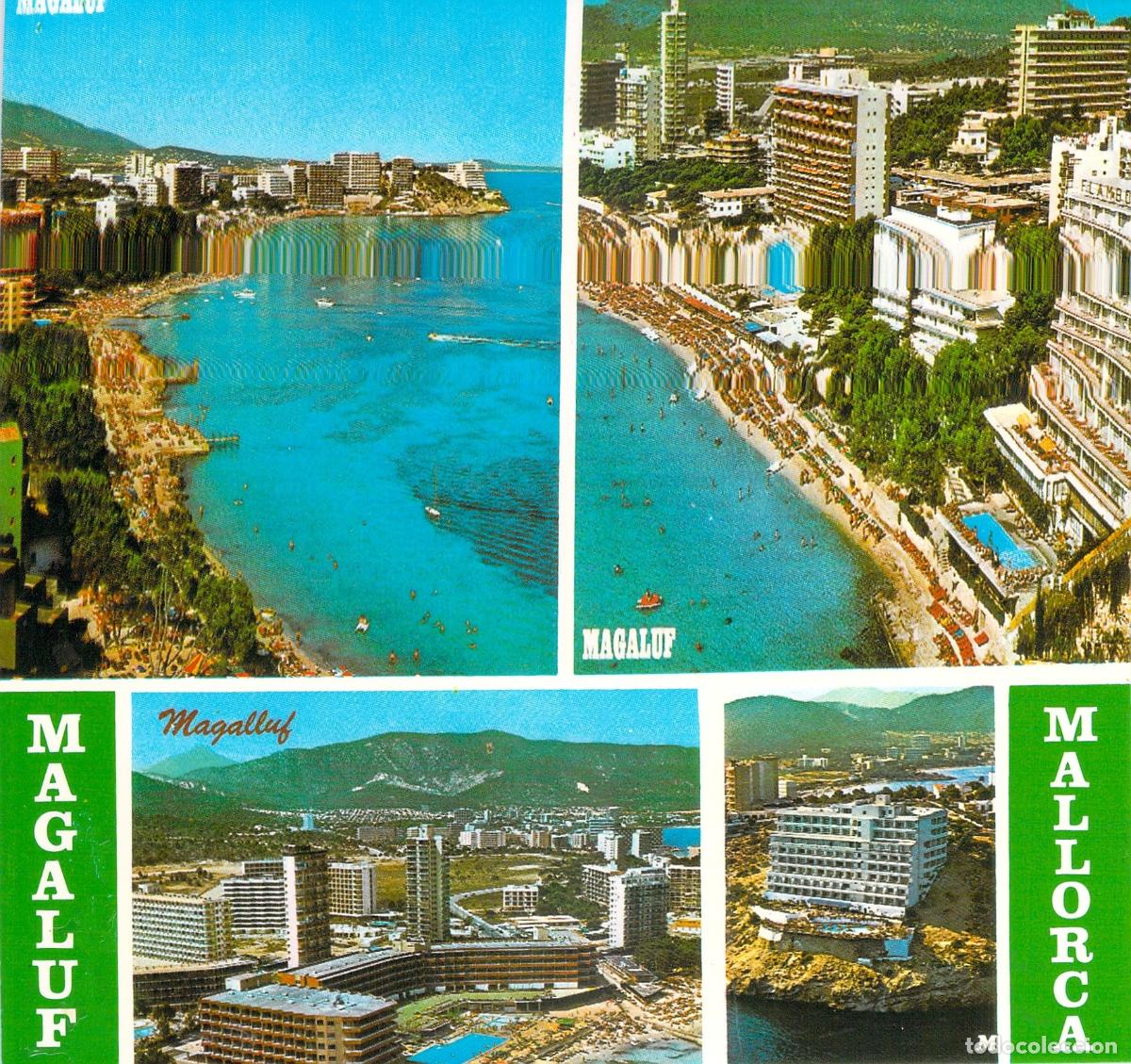 Postales: Postal de Magaluf Mallorca con vistas de la playa y hoteles